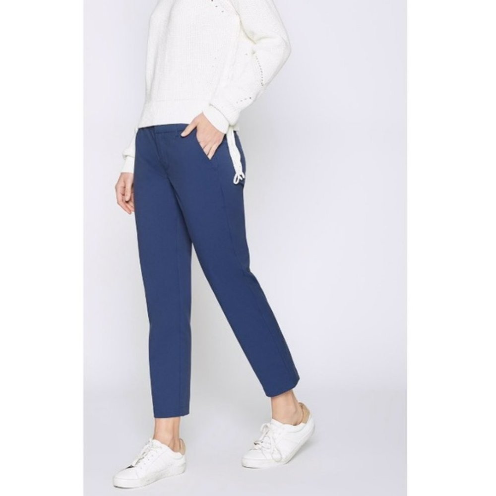 Joie Blue Golda Pant Straight Leg Ankle Trousers 6